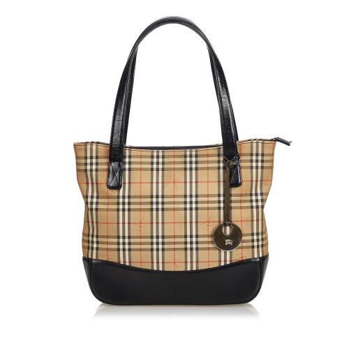 Burberry Plaid Canvas Satchel