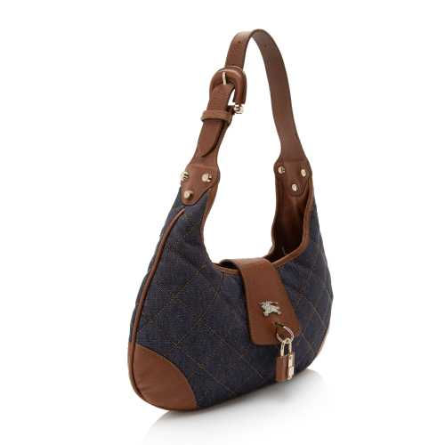 Burberry Quilted Denim Brooke Hobo