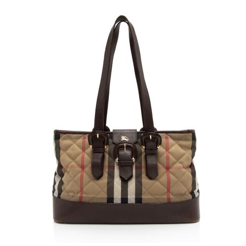 Burberry Quilted House Check Manor Tote