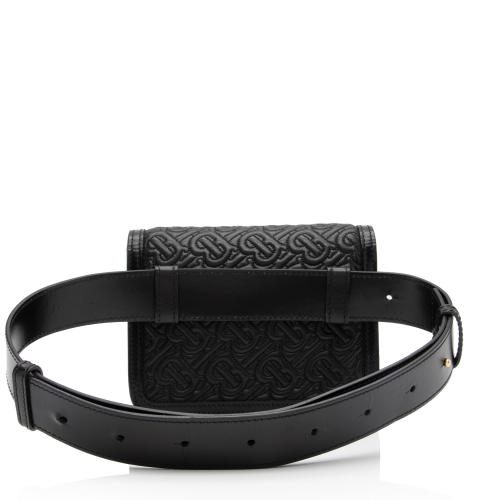 Burberry TB Monogram Embossed Leather Belt Bag