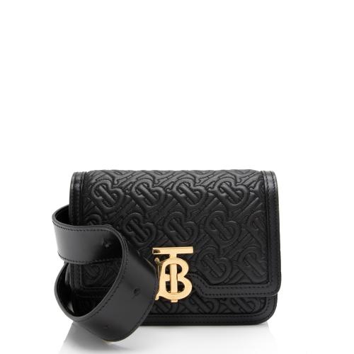 Burberry TB Monogram Embossed Leather Belt Bag