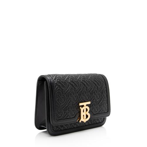 Burberry TB Monogram Embossed Leather Belt Bag