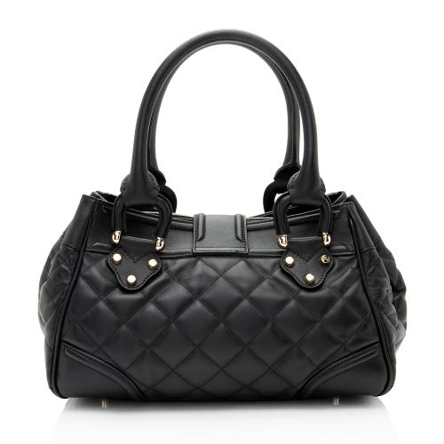 Burberry Quilted Leather Manor Satchel