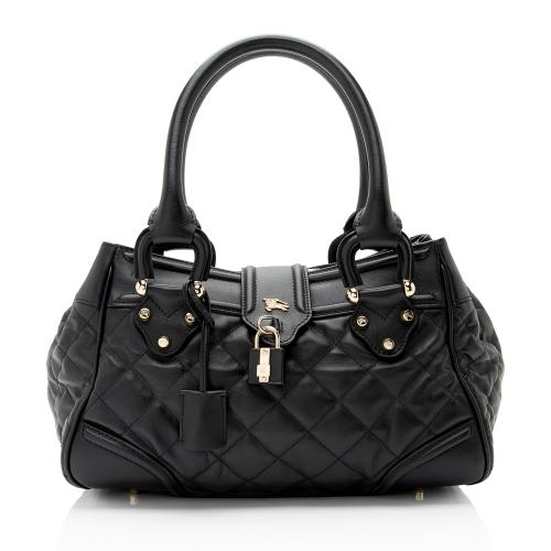 Burberry Quilted Leather Manor Satchel