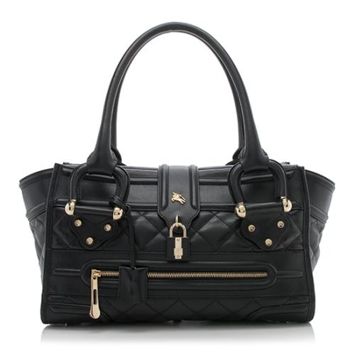 Burberry Quilted Leather Manor Satchel