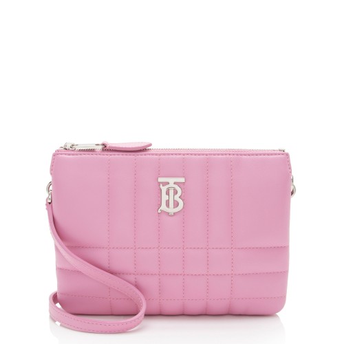 Burberry Quilted Leather TB Lola Twin Pouch