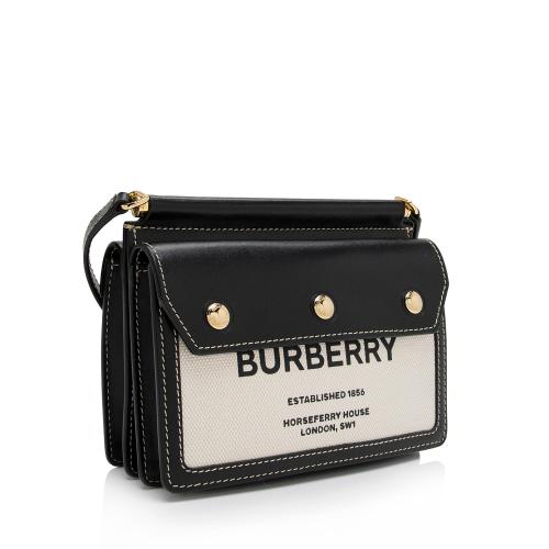 Burberry Smooth Calfskin Horseferry Print Title Mini Shoulder Bag