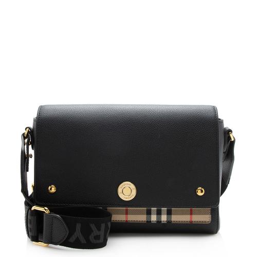 Burberry Calfskin Vintage Check Note Bag