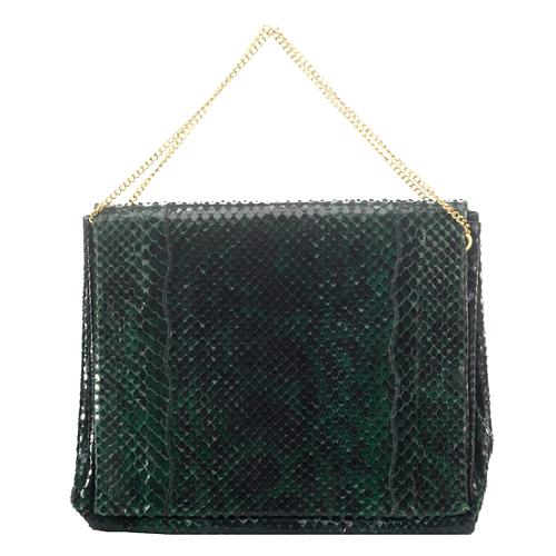 Carlos Falchi Snakeskin Satchel Handbag