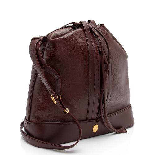 Cartier Vintage Leather Drawstring Bucket Bag