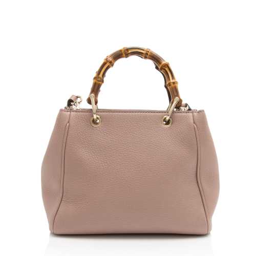 Gucci Leather Bamboo Mini Shopper Tote