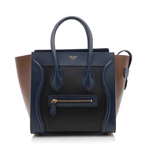 Celine Tricolor Calfskin Micro Luggage Tote