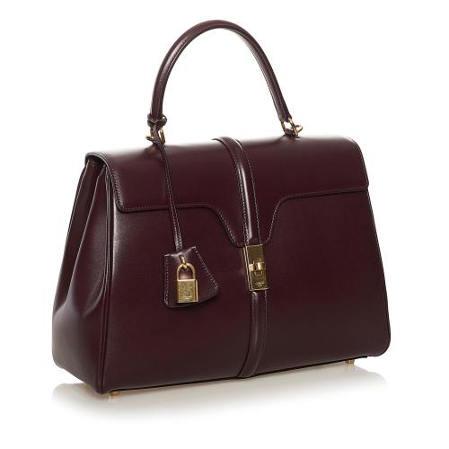 Celine Classique 16 Leather Satchel