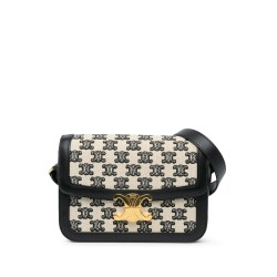 Celine Classique Embroidered Canvas Triomphe Crossbody