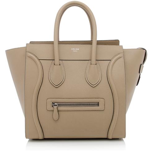 Celine Drummed Calfskin Mini Luggage Tote 