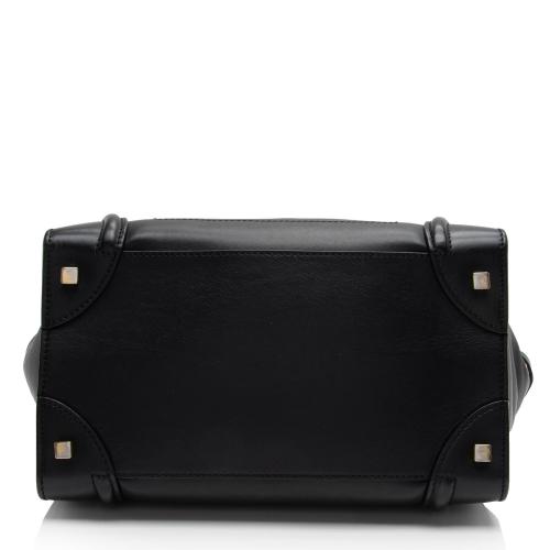 Celine Drummed Calfskin Mini Luggage Tote