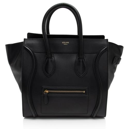 Celine Drummed Calfskin Mini Luggage Tote