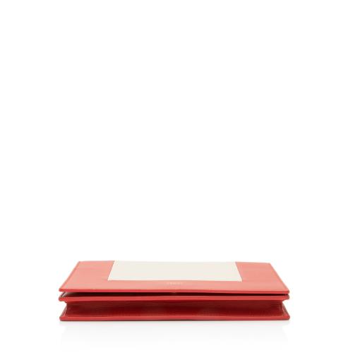 Celine Lambskin Frame Evening Clutch on Chain