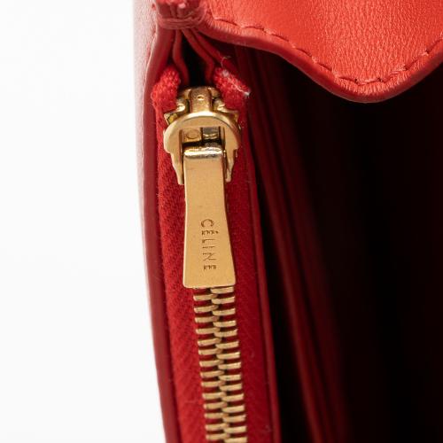 Celine Lambskin Frame Evening Clutch on Chain