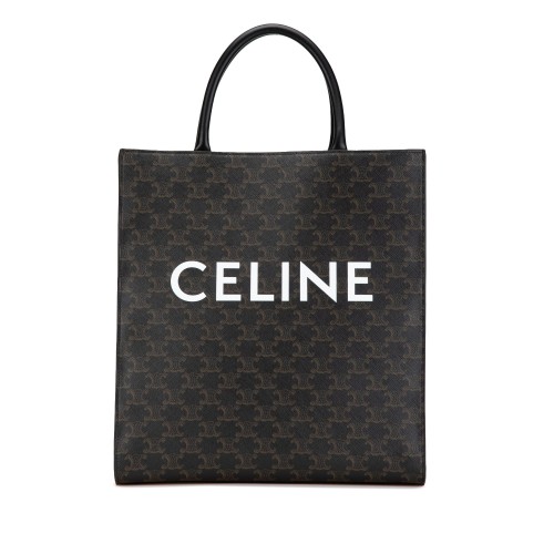 Celine Medium Triomphe Coated Canvas Vertical Cabas Satchel