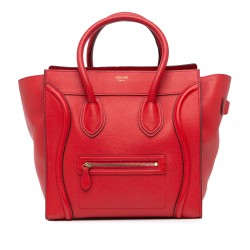 Celine Mini Leather Luggage Tote