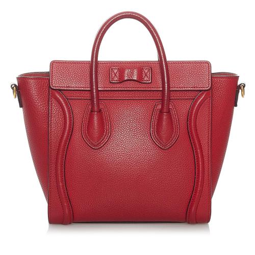 Celine Nano Luggage Leather Satchel