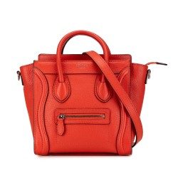 Celine Nano Luggage Tote Leather Satchel