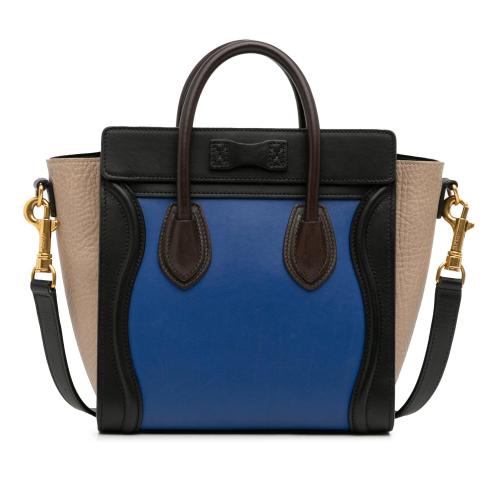 Celine Nano Luggage Tricolor Satchel