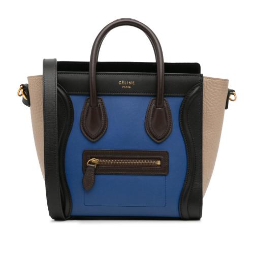 Celine Nano Luggage Tricolor Satchel