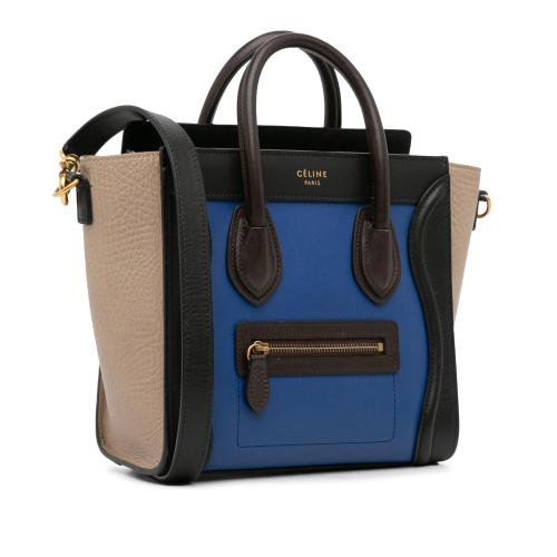 Celine Nano Luggage Tricolor Satchel