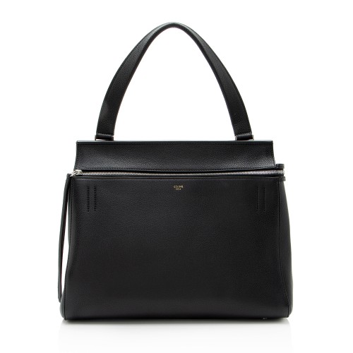 Celine Pebbled Leather Edge Medium Tote