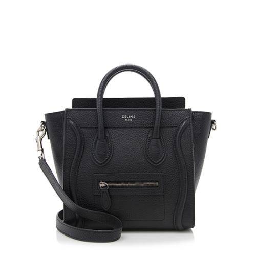 Celine Pebbled Leather Nano Luggage Tote