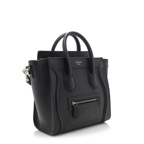 Celine Pebbled Leather Nano Luggage Tote