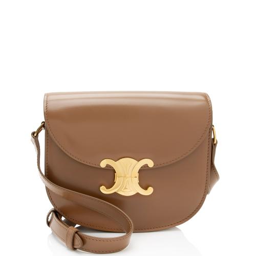 Celine Shiny Calfskin Besace Clea Shoulder Bag