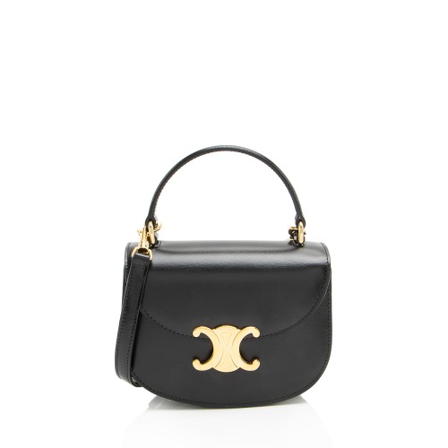 Celine Shiny Calfskin Besace Clea Shoulder Bag