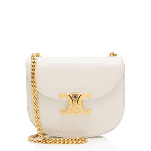 Celine Shiny Calfskin Besace Clea Chain Shoulder Bag