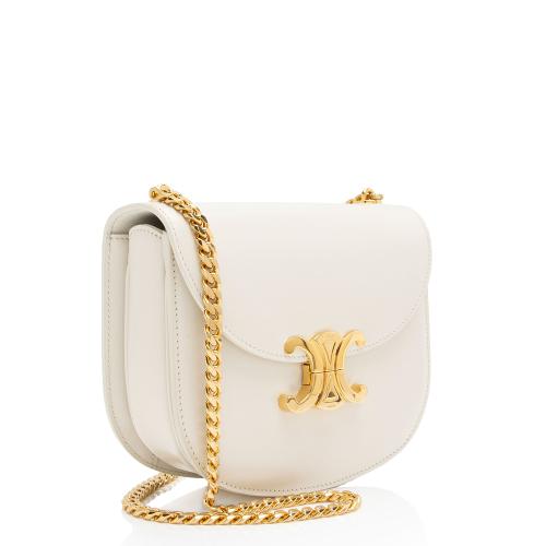 Celine Shiny Calfskin Besace Clea Chain Shoulder Bag