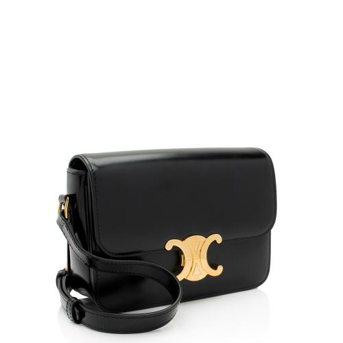 Celine Shiny Calfskin Teen Triomphe Shoulder Bag