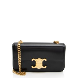 Celine Shiny Calfskin Triomphe Chain Shoulder Bag