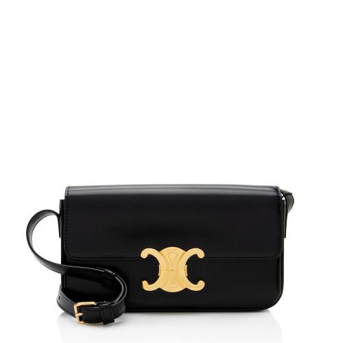 Celine Shiny Calfskin Triomphe Shoulder Bag