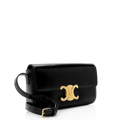 Celine Shiny Calfskin Triomphe Shoulder Bag