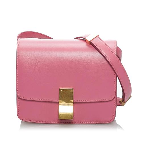 Celine Small Classic Box Leather Crossbody Bag