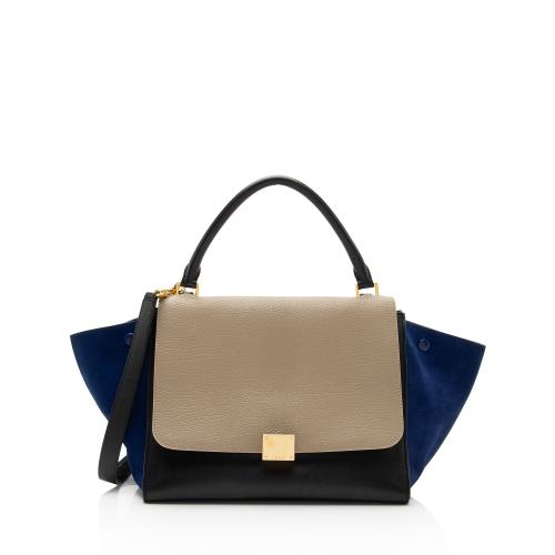 Celine Tricolor Calfskin Medium Trapeze Bag