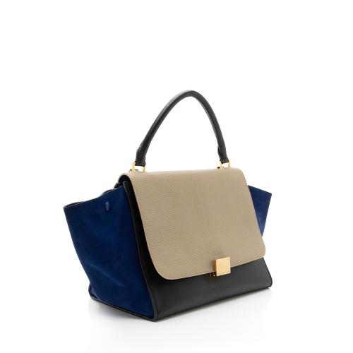 Celine Tricolor Calfskin Medium Trapeze Bag