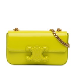 Celine Triomphe Calfskin Cuir Chain Shoulder Bag