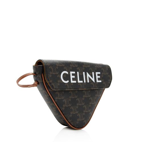 Celine Triomphe Canvas Triangle Crossbody