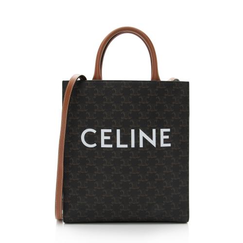 Celine Triomphe Canvas Vertical Cabas Small Tote