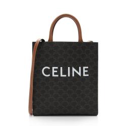 Celine Triomphe Canvas Vertical Cabas Small Tote