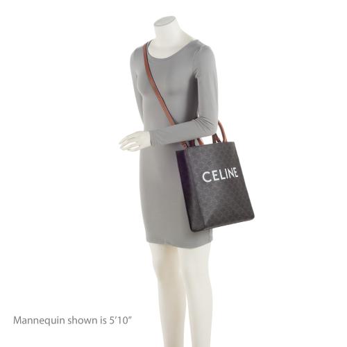 Celine Triomphe Canvas Vertical Cabas Small Tote