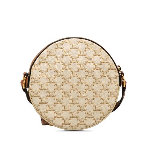 Celine Triomphe Round Purse on Strap